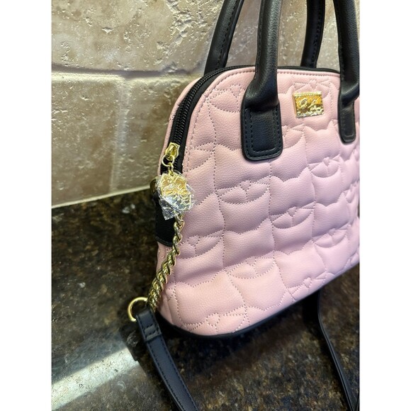 Betsey Johnson Quilted Cat Shoulder Bag in Blush NEW - Picture 2 of 12